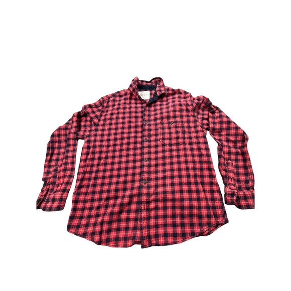Aeropostale Other - Aeropostale Mens Large Red & Black Plaid Button-Up Shirt Lumberjack Thrashed